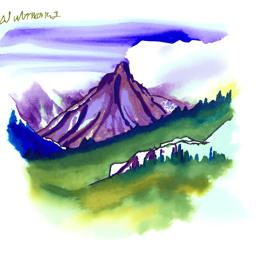 Mountain and Tree Flip Image